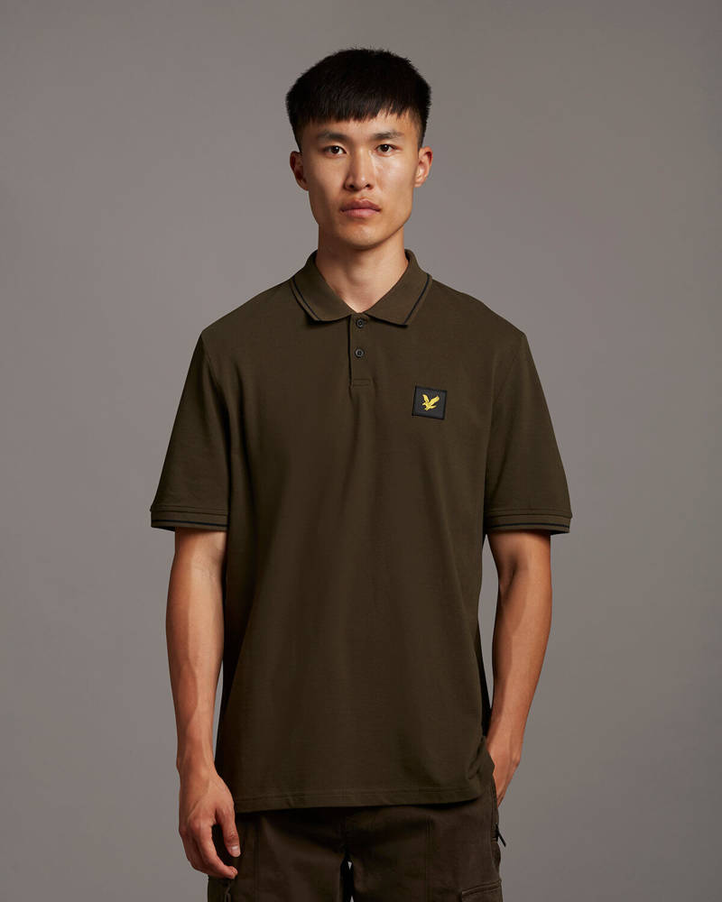  POLO LYLE & SCOTT CASUALS  TIPPED POLO SHIRT OLIVE